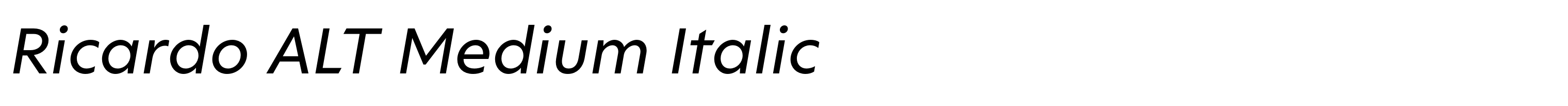 Ricardo ALT Medium Italic